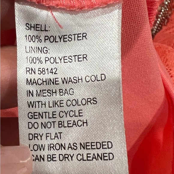 London Times Coral Pink Lace Dress - Picture 7 of 7